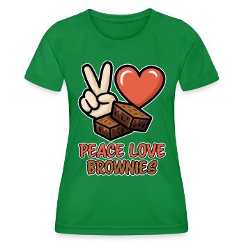 Brownies Saying Pastry Funny Brownie Gift - Women's Functional T-Shirt - kelly green - Front - AI Model Female 172 dark (172cm)