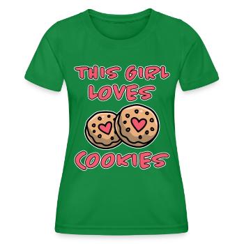 Cookies Disant Biscuits au Chocolat Cadeau de Cookie Drôle - T-shirt sport Femme - vert - Devant - AI Model Female 172 dark (172cm)