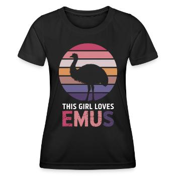 Emu Saying Australia Emus Funny Emu Gift - Women's Functional T-Shirt - black - Front - AI Model Female 172 light (172cm)