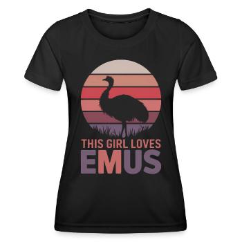 Emu Saying Australia Emus Funny Emu Gift - Women's Functional T-Shirt - black - Front - AI Model Female 172 light (172cm)