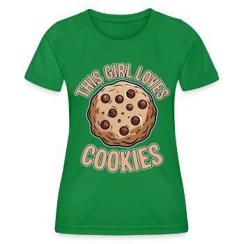 Cookies Disant Biscuits au Chocolat Cadeau de Cookie Drôle - T-shirt sport Femme - vert - Devant - AI Model Female 172 dark (172cm)