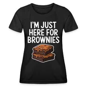 Brownies Dire Pâtisserie Drôle Brownie Cadeau - T-shirt sport Femme - noir - Devant - AI Model Female 172 light (172cm)