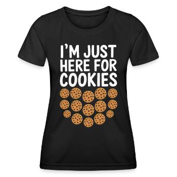 Cookies Saying Chocolate Cookies Funny Cookie Gift - Women's Functional T-Shirt - black - Front - AI Model Female 172 light (172cm)