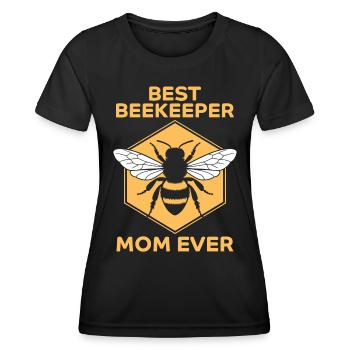 Beekeeper Saying Beekeeping Bee Funny Beekeeper Gift - Women's Functional T-Shirt - black - Front - AI Model Female 172 light (172cm)
