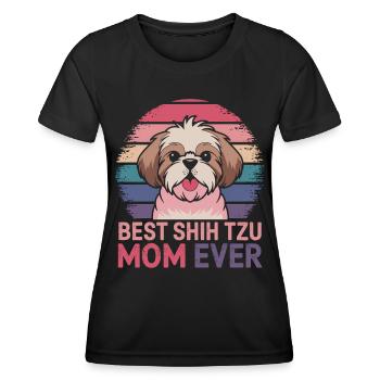 Shih Tzu Dire Maman Drôle Shih Tzu Cadeau - T-shirt sport Femme - noir - Devant - AI Model Female 172 light (172cm)