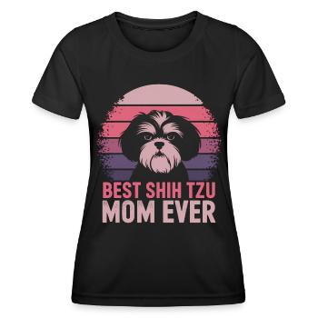 Shih Tzu Dire Maman Drôle Shih Tzu Cadeau - T-shirt sport Femme - noir - Devant - AI Model Female 172 light (172cm)