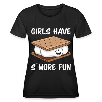 S ́More Saying Marshmallow Camping S ́More Gift - T-shirt sport Femme - noir - Devant - AI Model Female 172 light (172cm)