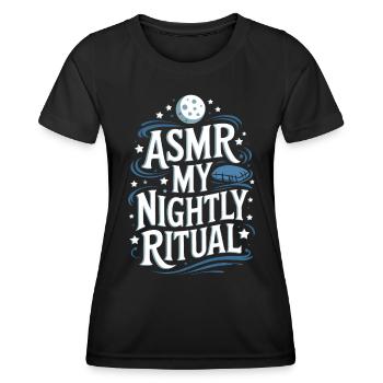 ASMR Saying Triggers Tingles Funny ASMR Gift - Women's Functional T-Shirt - black - Front - AI Model Female 172 light (172cm)