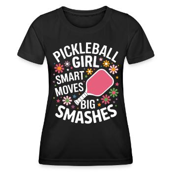 Pickleball Spruch Mädchen Witz Pickleball Geschenk - Frauen Funktions-T-Shirt - Schwarz - Vorne - AI Model Female 172 light (172cm)