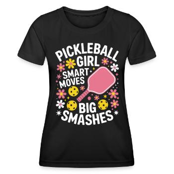 Pickleball Spruch Mädchen Witz Pickleball Geschenk - Frauen Funktions-T-Shirt - Schwarz - Vorne - AI Model Female 172 light (172cm)