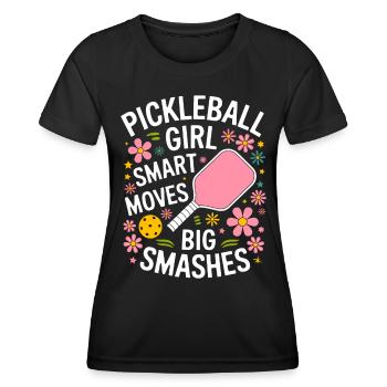 Pickleball Dire Fille Blague Pickleball Cadeau - T-shirt sport Femme - noir - Devant - AI Model Female 172 light (172cm)