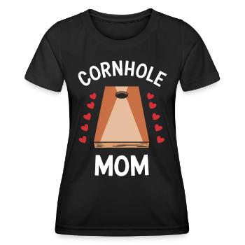 Cornhole Spruch Mama Lustiges Cornhole Geschenk - Frauen Funktions-T-Shirt - Schwarz - Vorne - AI Model Female 172 light (172cm)