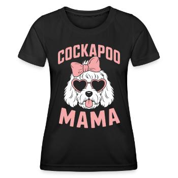 Cockapoo disant maman drôle Cockapoo cadeau - T-shirt sport Femme - noir - Devant - AI Model Female 172 light (172cm)