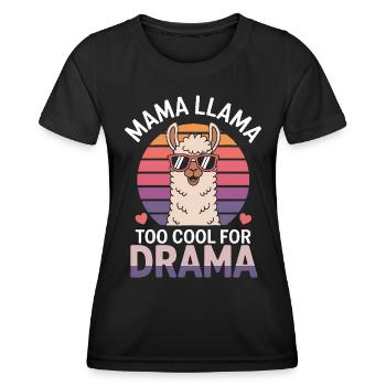 Lama Spruch Alpaka Lamas Lustiges Lama Geschenk - Frauen Funktions-T-Shirt - Schwarz - Vorne - AI Model Female 172 light (172cm)