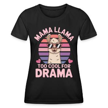 Lama Spruch Alpaka Lamas Lustiges Lama Geschenk - Frauen Funktions-T-Shirt - Schwarz - Vorne - AI Model Female 172 light (172cm)