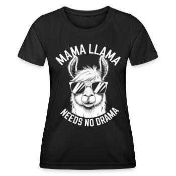 Lama Spruch Alpaka Lamas Lustiges Lama Geschenk - Frauen Funktions-T-Shirt - Schwarz - Vorne - AI Model Female 172 light (172cm)