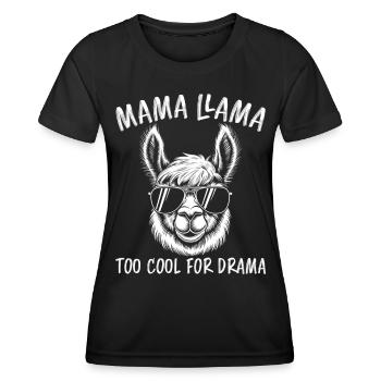 Lama Spruch Alpaka Lamas Lustiges Lama Geschenk - Frauen Funktions-T-Shirt - Schwarz - Vorne - AI Model Female 172 light (172cm)
