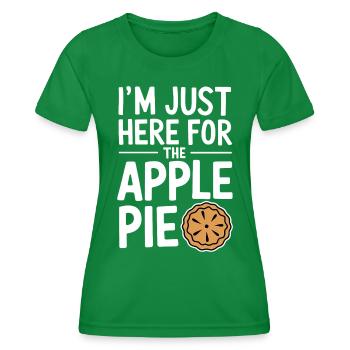 Apfelkuchen Spruch Lustiges Apple Pie Geschenk - Frauen Funktions-T-Shirt - Kelly Green - Vorne - AI Model Female 172 dark (172cm)
