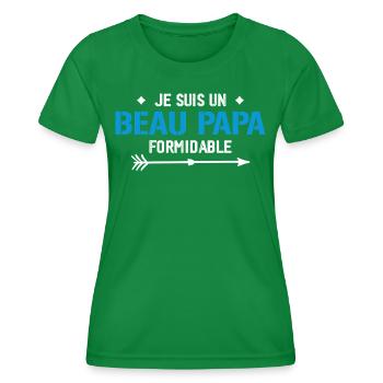 Je suis un beau-papa formidable - cadeau beau-père - T-shirt sport Femme - vert - Devant - AI Model Female 172 dark (172cm)
