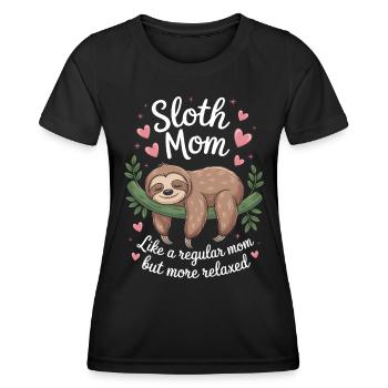 Faultier Spruch Faultiere Lustig Faultier Geschenk - Frauen Funktions-T-Shirt - Schwarz - Vorne - AI Model Female 172 light (172cm)