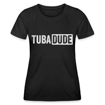 Tuba Dude Blasmusik Tubist - Frauen Funktions-T-Shirt - Schwarz - Vorne - AI Model Female 172 light (172cm)