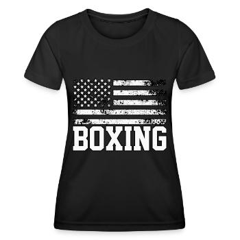 Boxing - Women's Functional T-Shirt - black - Front - AI Model Female 172 light (172cm)