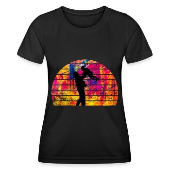 Father and daughter - Women's Functional T-Shirt - black - Front - AI Model Female 172 light (172cm)
