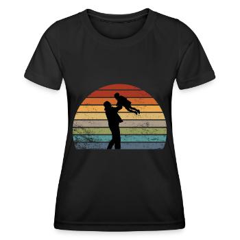 Father and daughter - Women's Functional T-Shirt - black - Front - AI Model Female 172 light (172cm)