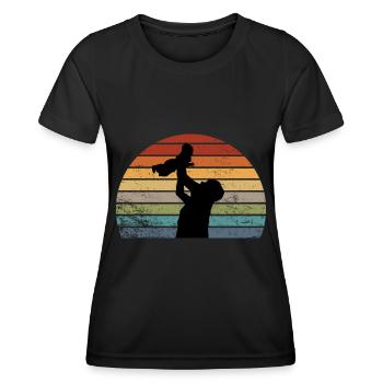 Father and daughter - Women's Functional T-Shirt - black - Front - AI Model Female 172 light (172cm)