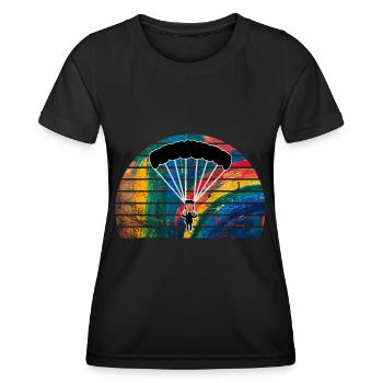 parachute - Women's Functional T-Shirt - black - Front - AI Model Female 172 light (172cm)