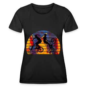 BMX - T-shirt sport Femme - noir - Devant - AI Model Female 172 light (172cm)