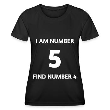 IAMNUMBER5 - Women's Functional T-Shirt - black - Front - AI Model Female 172 light (172cm)
