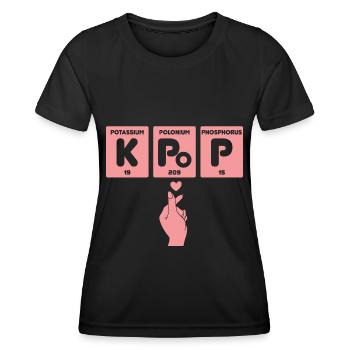 K-Pop-Fan Geschenk Koreanische Popmusik - Frauen Funktions-T-Shirt - Schwarz - Vorne - AI Model Female 172 light (172cm)