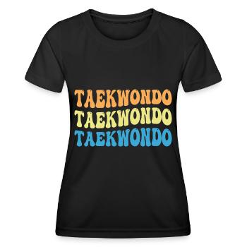 Taekwondo - Frauen Funktions-T-Shirt - Schwarz - Vorne - AI Model Female 172 light (172cm)