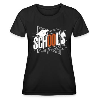Schulabschluss Abschlussfeier School`s Out Forever - Women's Functional T-Shirt - black - Front - AI Model Female 172 light (172cm)