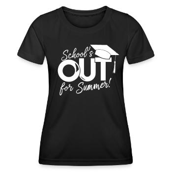 Schulabschluss Schulende School`s Out For Summer - Women's Functional T-Shirt - black - Front - AI Model Female 172 light (172cm)