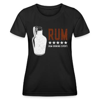 Rum - Drinking Expert Rumtrinker - Women's Functional T-Shirt - black - Front - AI Model Female 172 light (172cm)