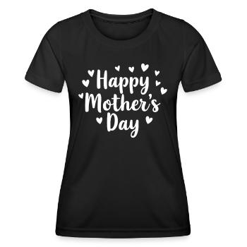 Salutations chaleureuses pour la fête des mères - T-shirt sport Femme - noir - Devant - AI Model Female 172 light (172cm)
