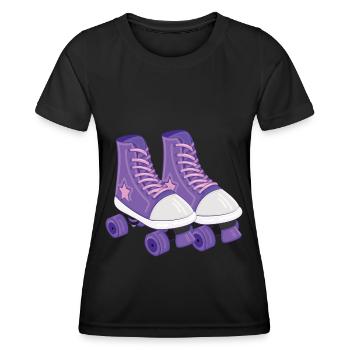 roller-skate - Women's Functional T-Shirt - black - Front - AI Model Female 172 light (172cm)