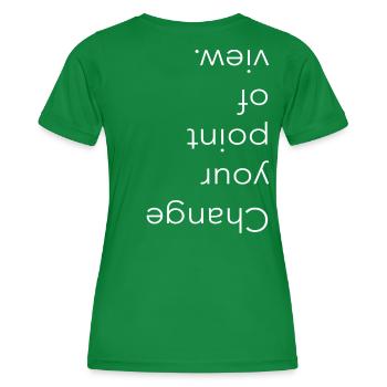 Change your point of view, Typography - Women's Functional T-Shirt - kelly green - Back - AI Model Female 172 dark (172cm)