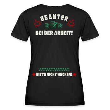 Schlafender Beamter - Frauen Funktions-T-Shirt - Schwarz - Hinten - AI Model Female 172 light (172cm)