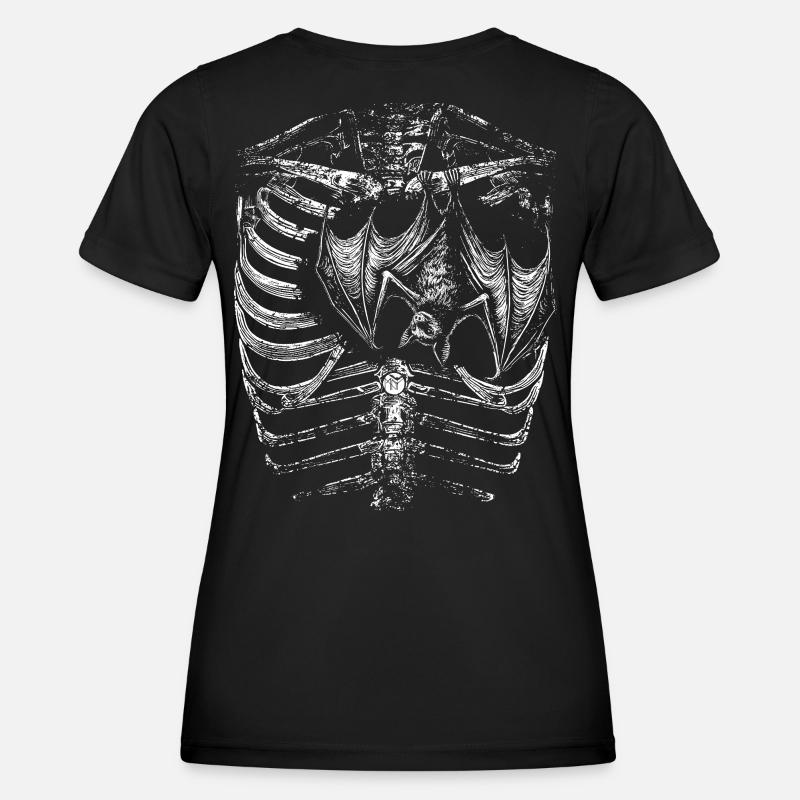X-Ray Skeleton Body with Bat - Women's Functional T-Shirt - black