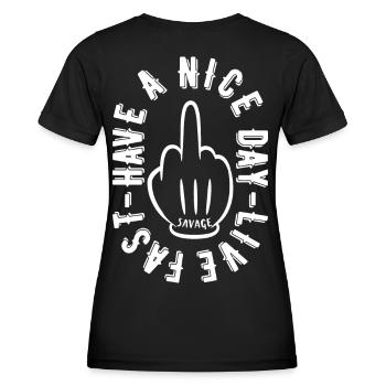HAVE A NICE DAY - Frauen Funktions-T-Shirt - Schwarz - Hinten - AI Model Female 172 light (172cm)