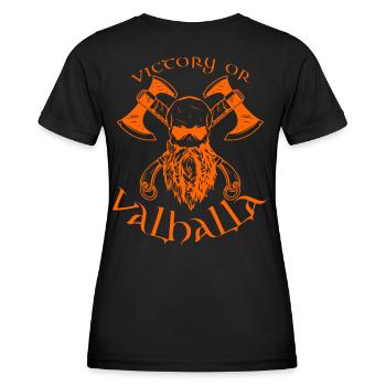 Victory or Valhalla - Frauen Funktions-T-Shirt - Schwarz - Hinten - AI Model Female 172 light (172cm)