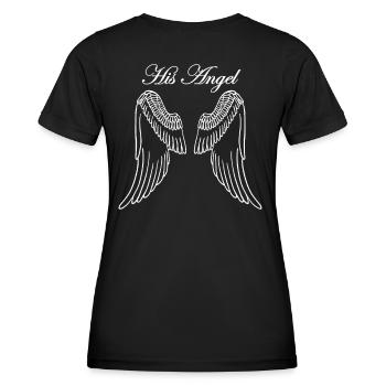 Partnerlook Engel Frau - Frauen Funktions-T-Shirt - Schwarz - Hinten - AI Model Female 172 light (172cm)