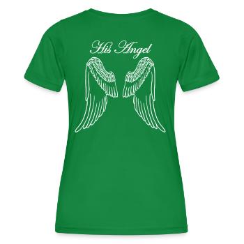 Partnerlook Engel Frau - Frauen Funktions-T-Shirt - Kelly Green - Hinten - AI Model Female 172 dark (172cm)