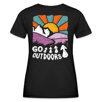 Aller à l’extérieur (blanc) - T-shirt sport Femme - noir - Dos - AI Model Female 172 light (172cm)