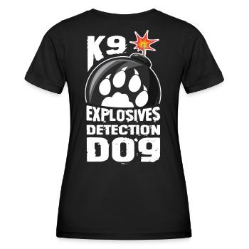 Chien Police Service Militaire Chien Explosifs - T-shirt sport Femme - noir - Dos - AI Model Female 172 light (172cm)