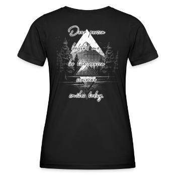 Spruch für die Person Hinter Dir Bring Ein Lächeln - Frauen Funktions-T-Shirt - Schwarz - Hinten - AI Model Female 172 light (172cm)