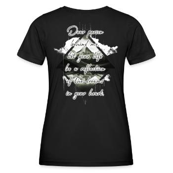 Spruch für die Person Hinter Dir Träume Ziele - Frauen Funktions-T-Shirt - Schwarz - Hinten - AI Model Female 172 light (172cm)